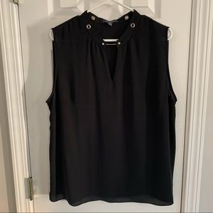 Black sleeveless top
